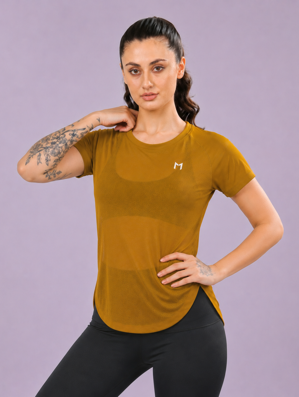 Heena colour mesh tee – Flexible Fit, Breathable Mesh, Stylish Comfort