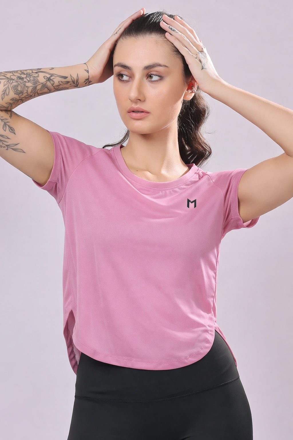 Blush Pink Mesh Tee– Trendy Look, Full Breathability, Stay Cool