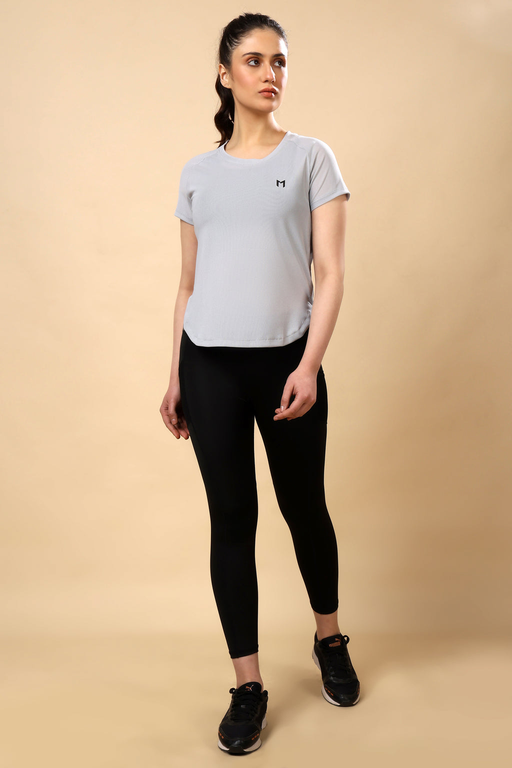 Light Grey Mesh Tee