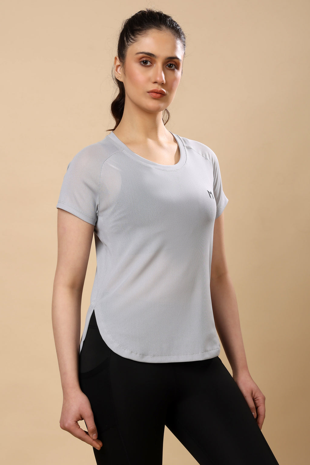 Light Grey Mesh Tee