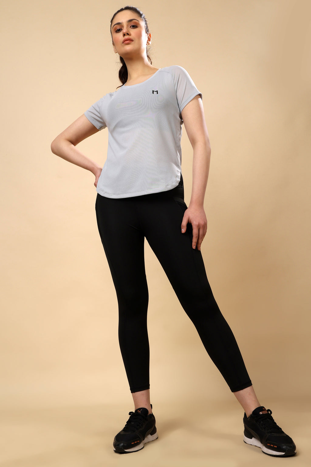Light Grey Mesh Tee