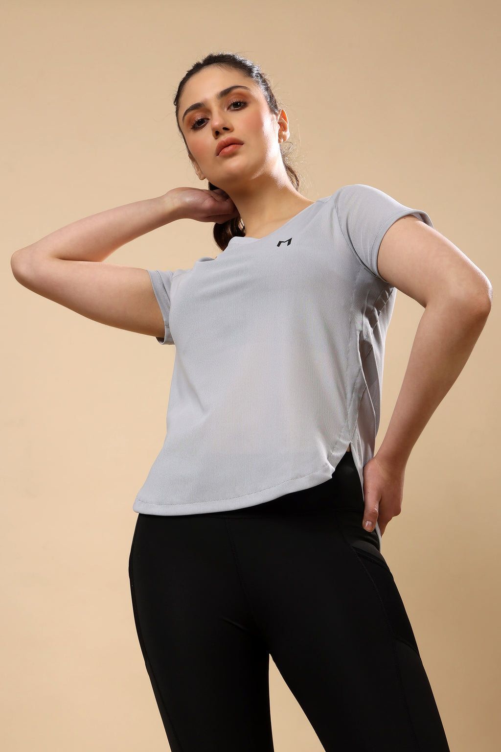 Light Grey Mesh Tee