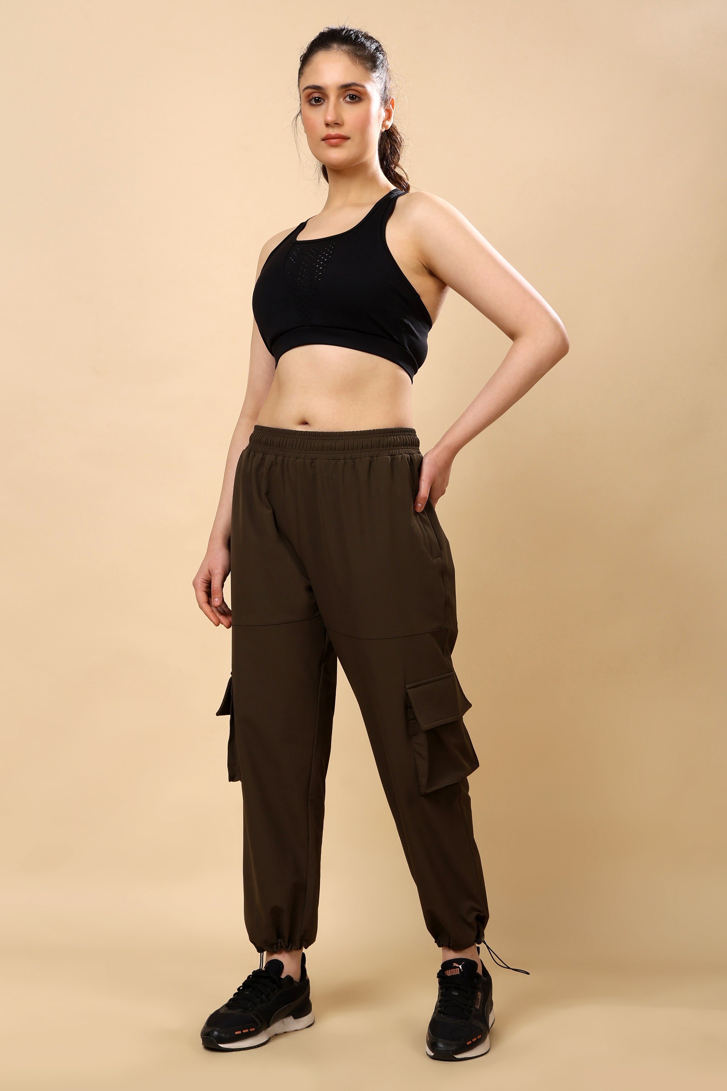 Brown Loose Rise Joggers