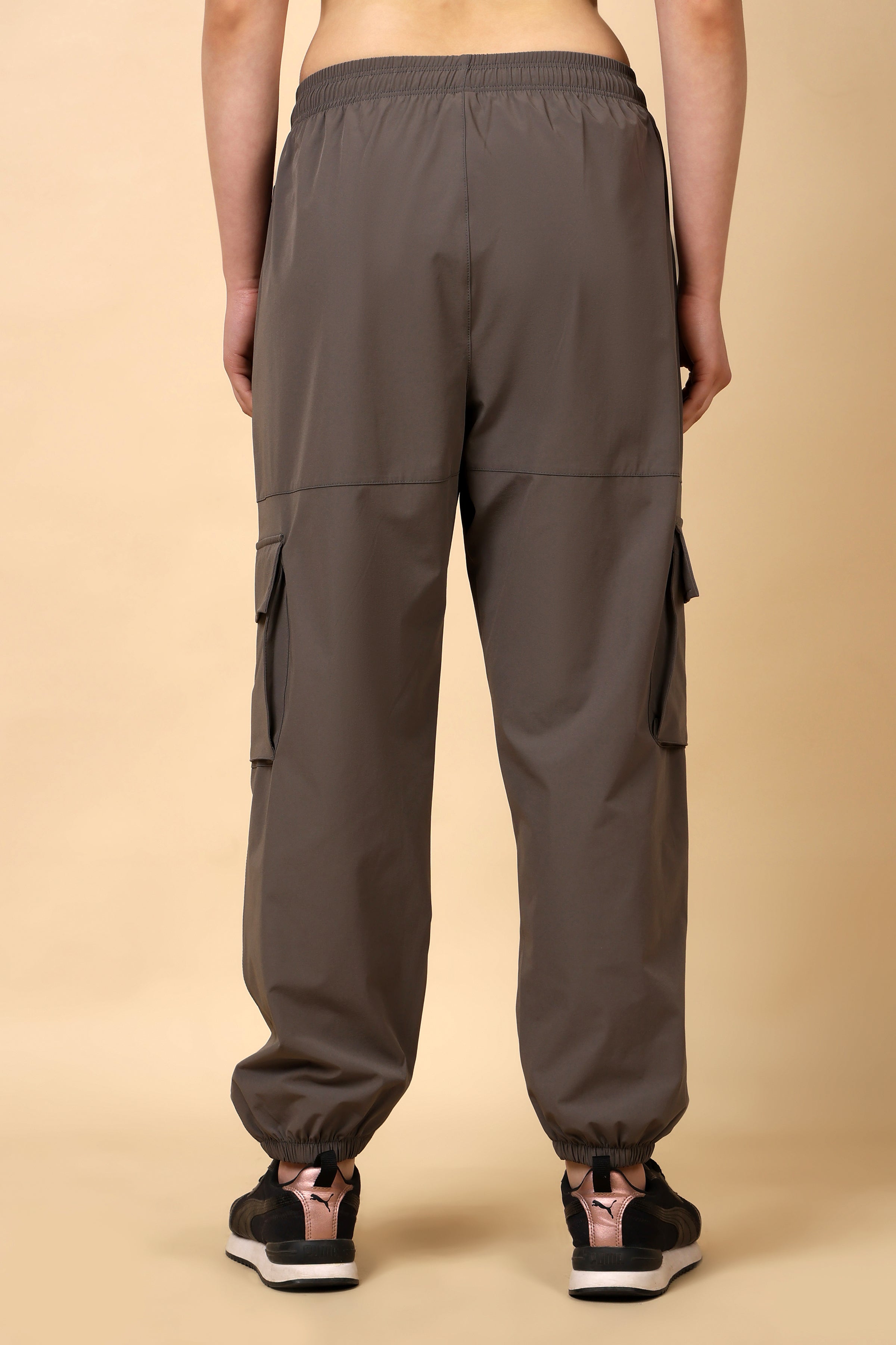 Dark Taupe Mid Rise Joggers