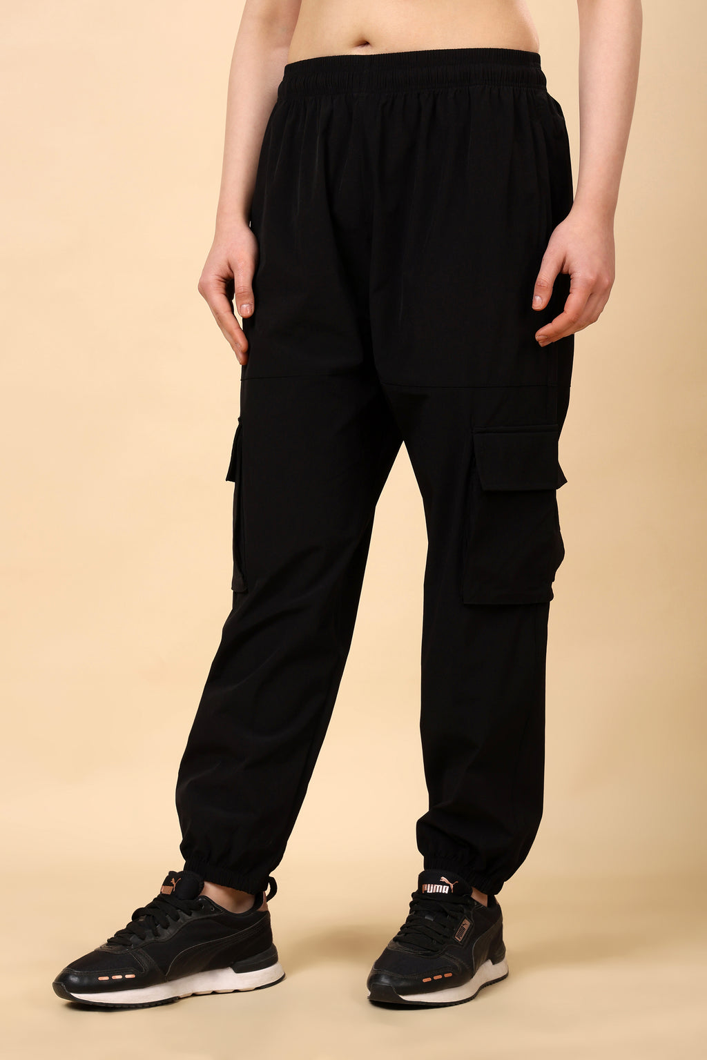 Black Mid Rise Joggers
