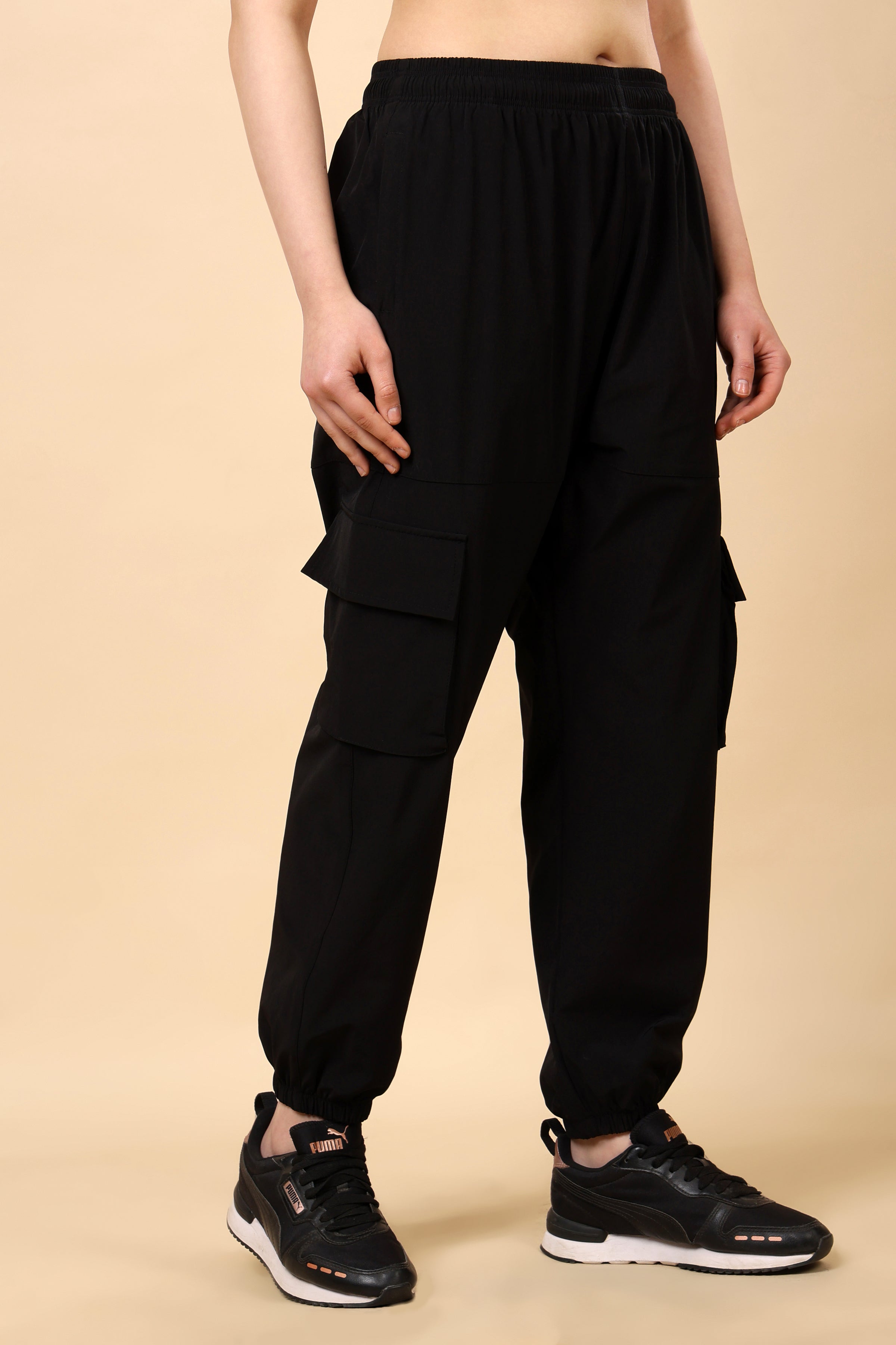 Black Mid Rise Joggers