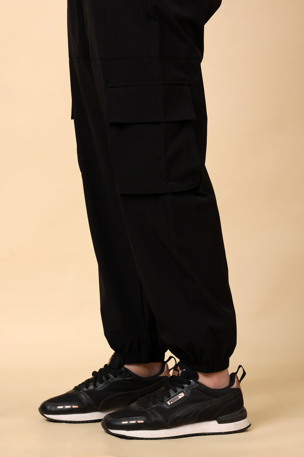 Black Mid Rise Joggers