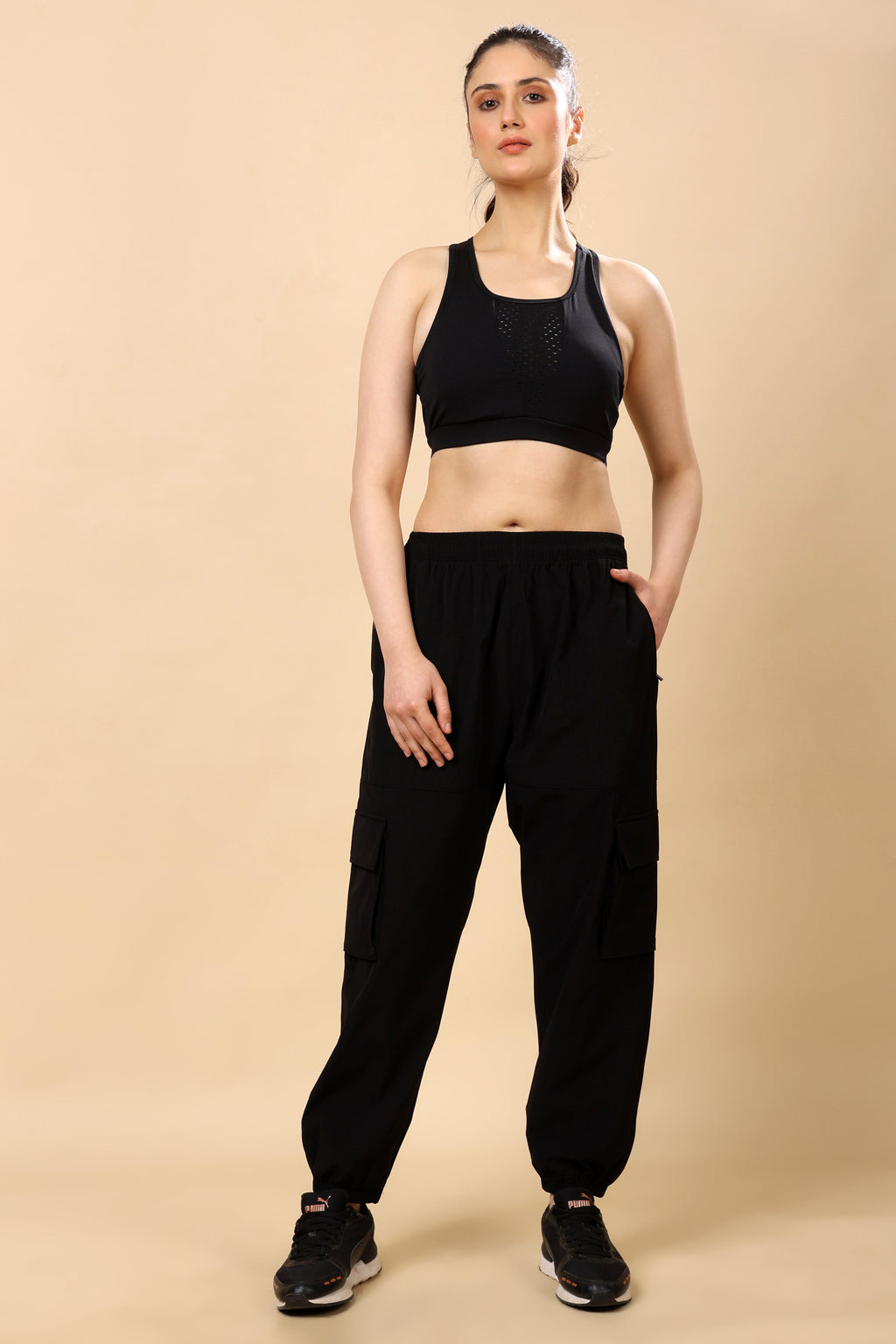 Black Mid Rise Joggers