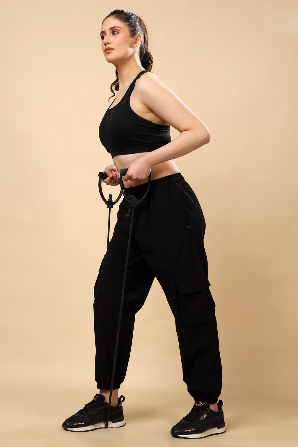 Black Mid Rise Joggers