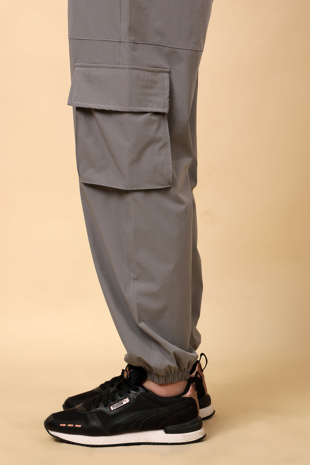 Light Grey Mid Rise Joggers
