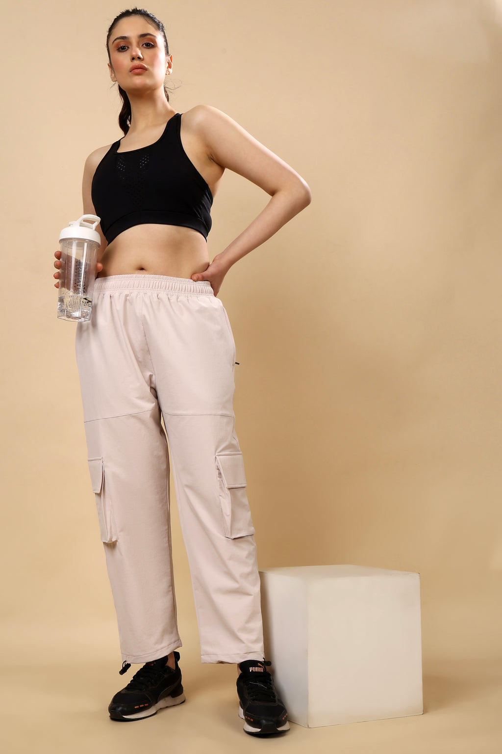 Baby Pink Loose Fit Joggers