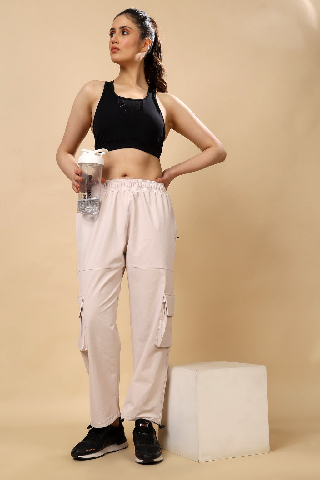 Baby Pink Loose Fit Joggers