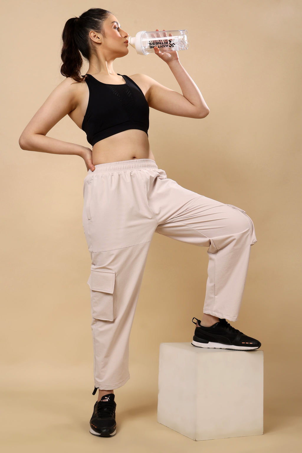Baby Pink Loose Fit Joggers