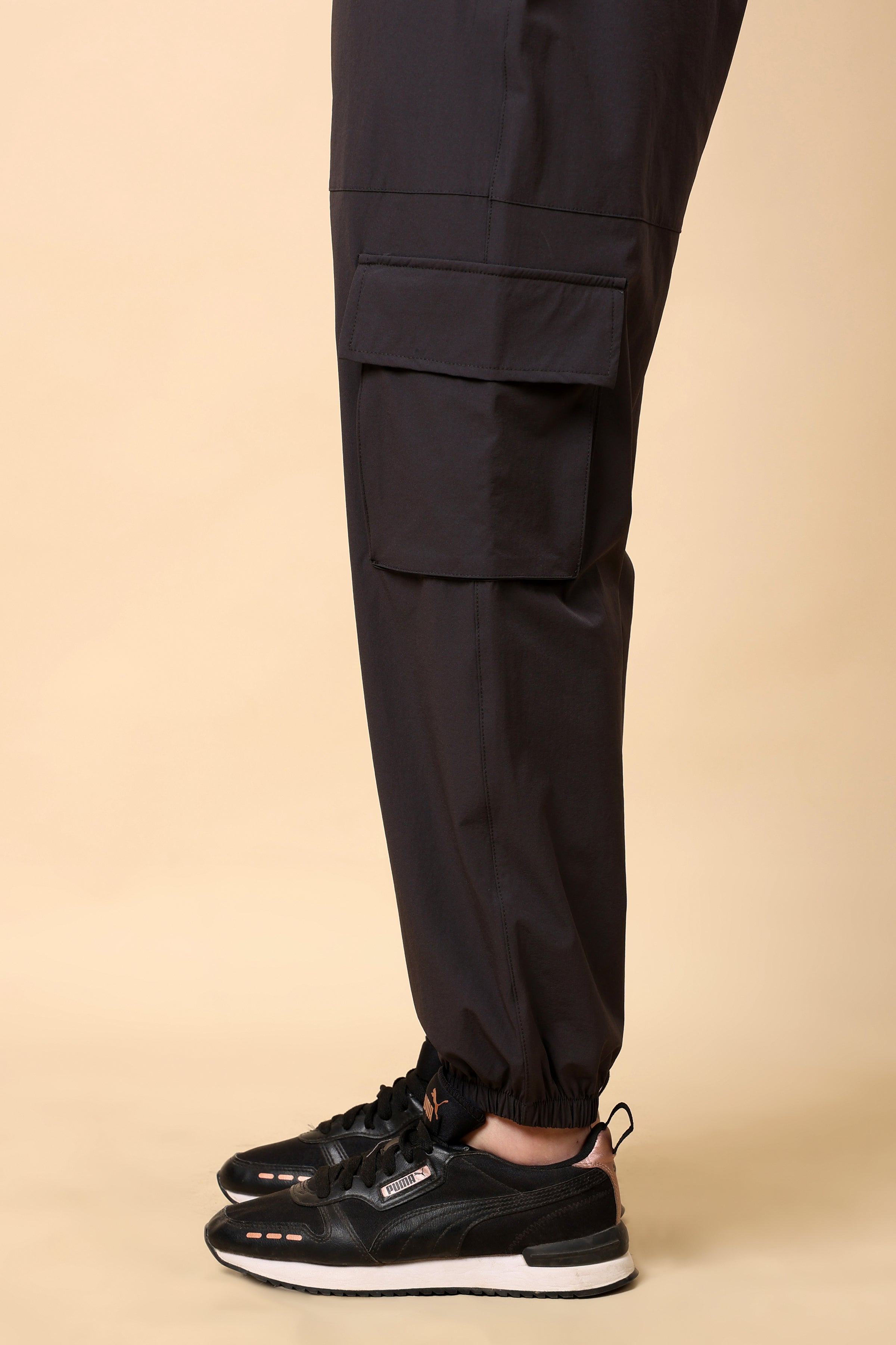 Charcoal Grey Mid Rise Joggers