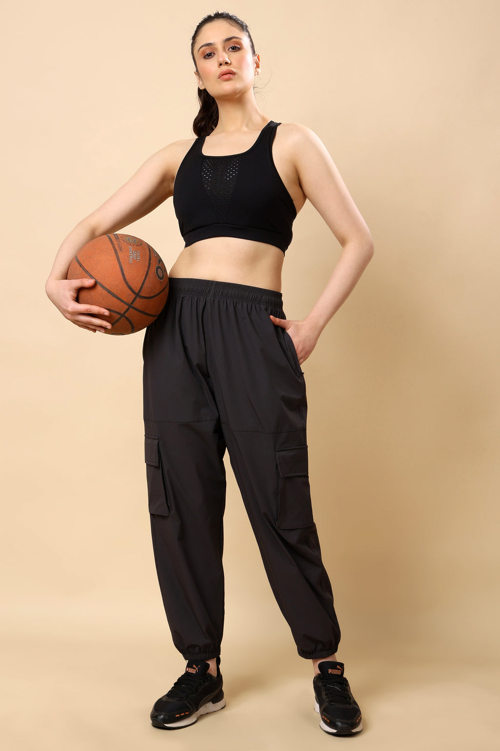 Charcoal Grey Mid Rise Joggers