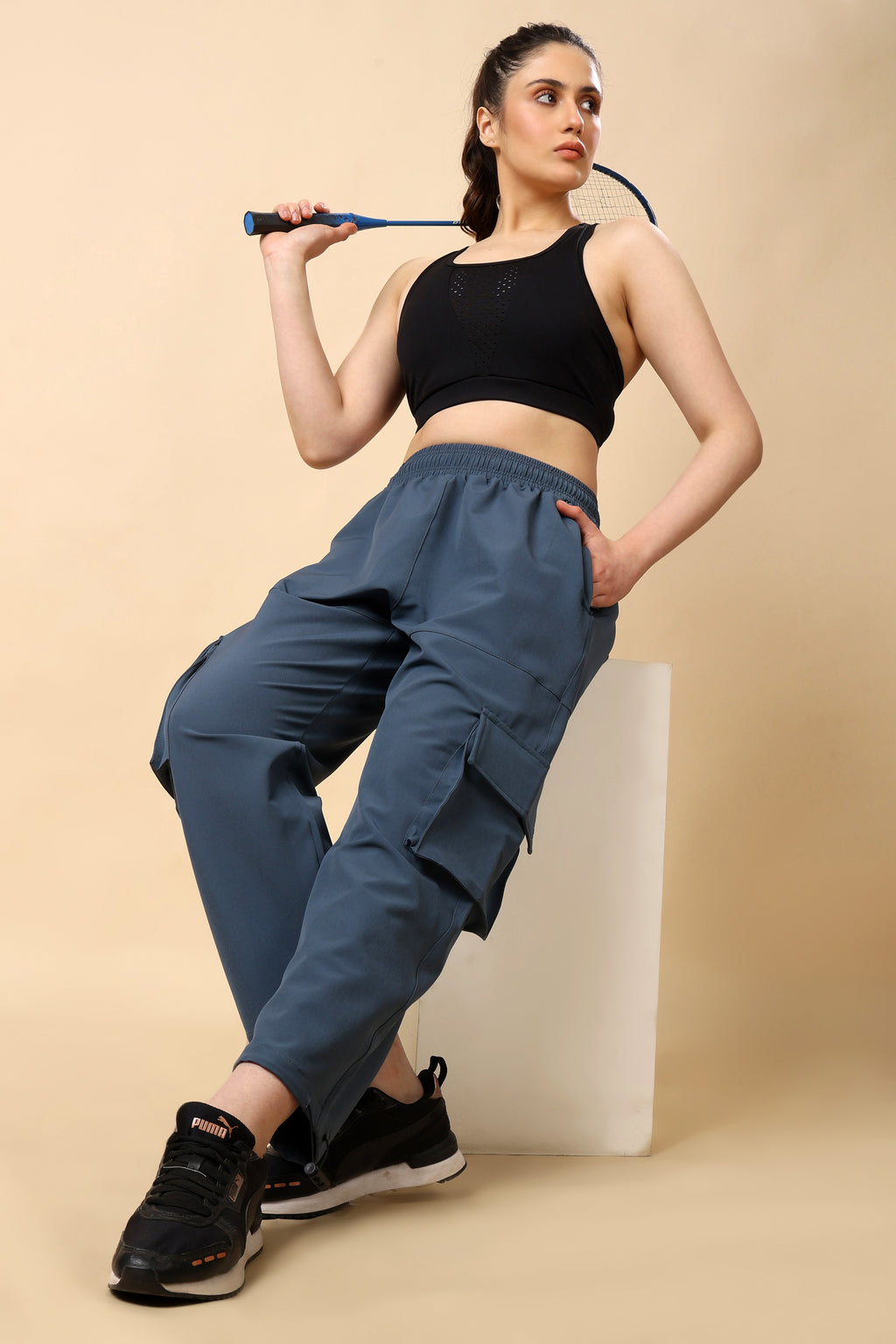 Aegean Blue Loose Fit Joggers