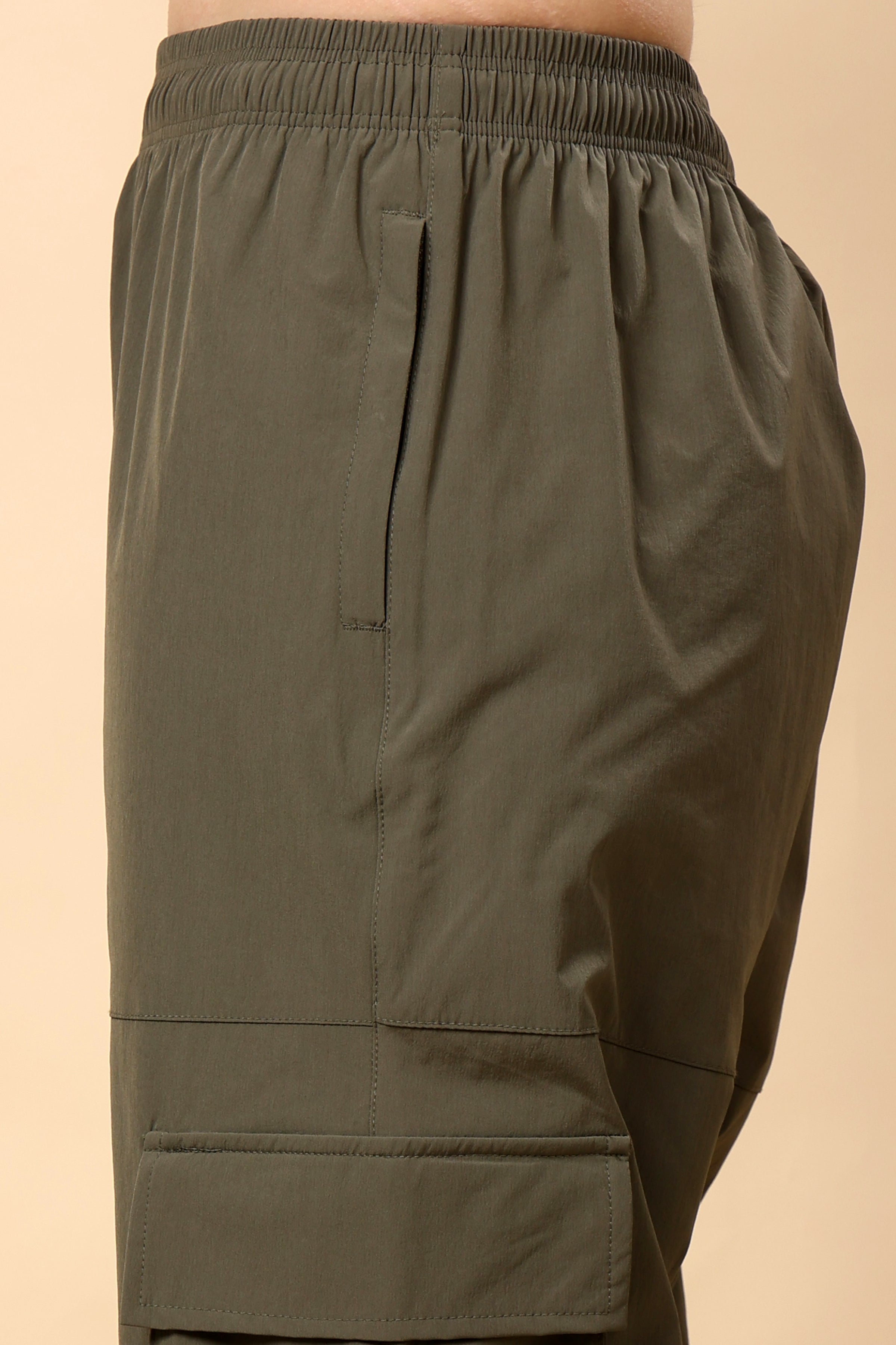 Olive Green Mid Rise Joggers