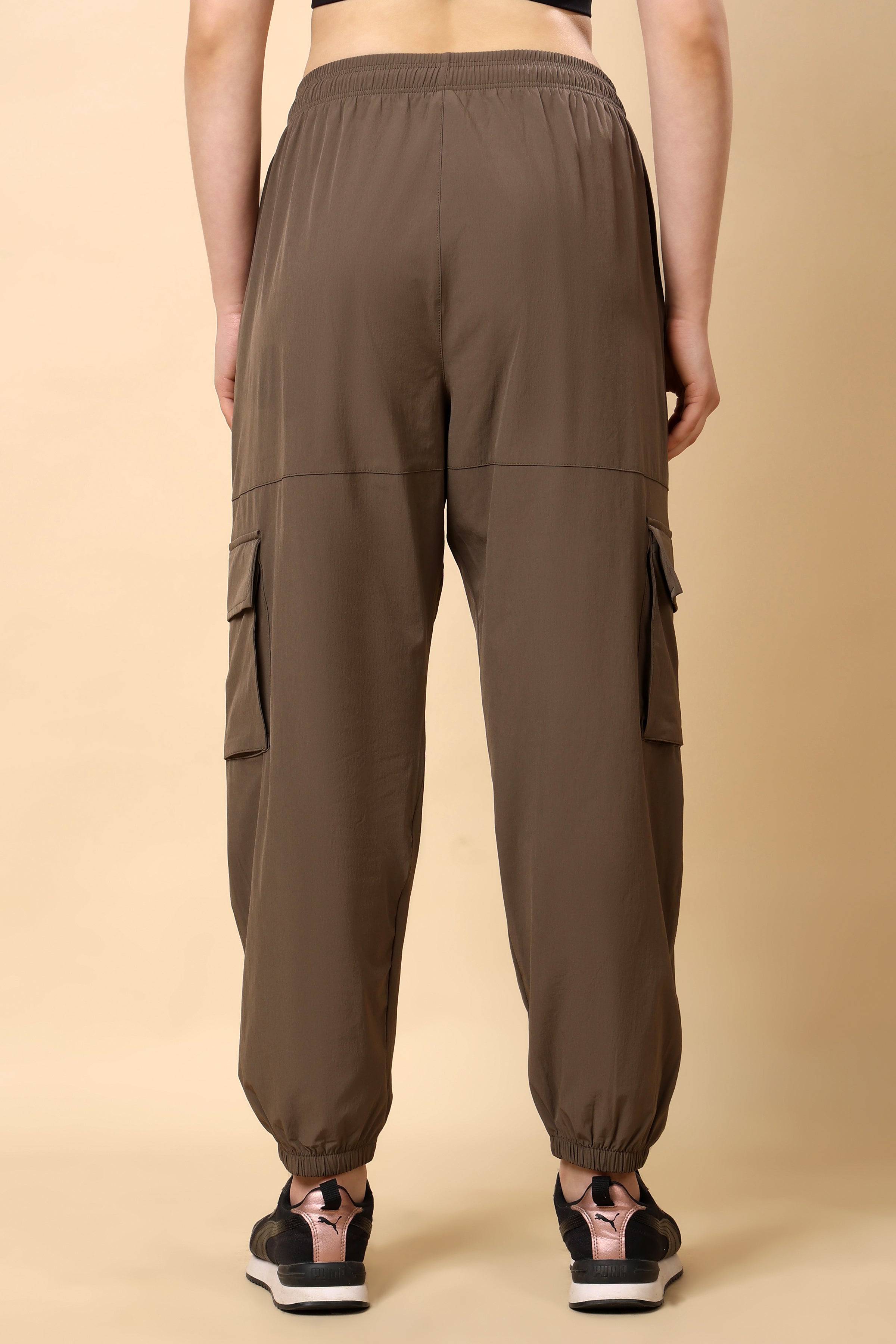 Khakee Brown Mid Rise Joggers