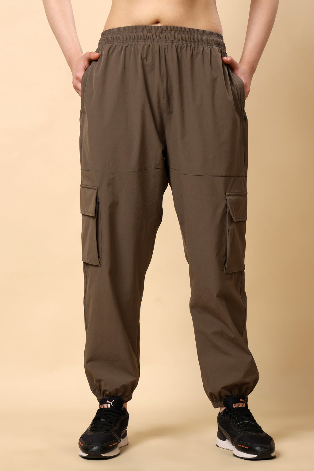 Khakee Brown Mid Rise Joggers