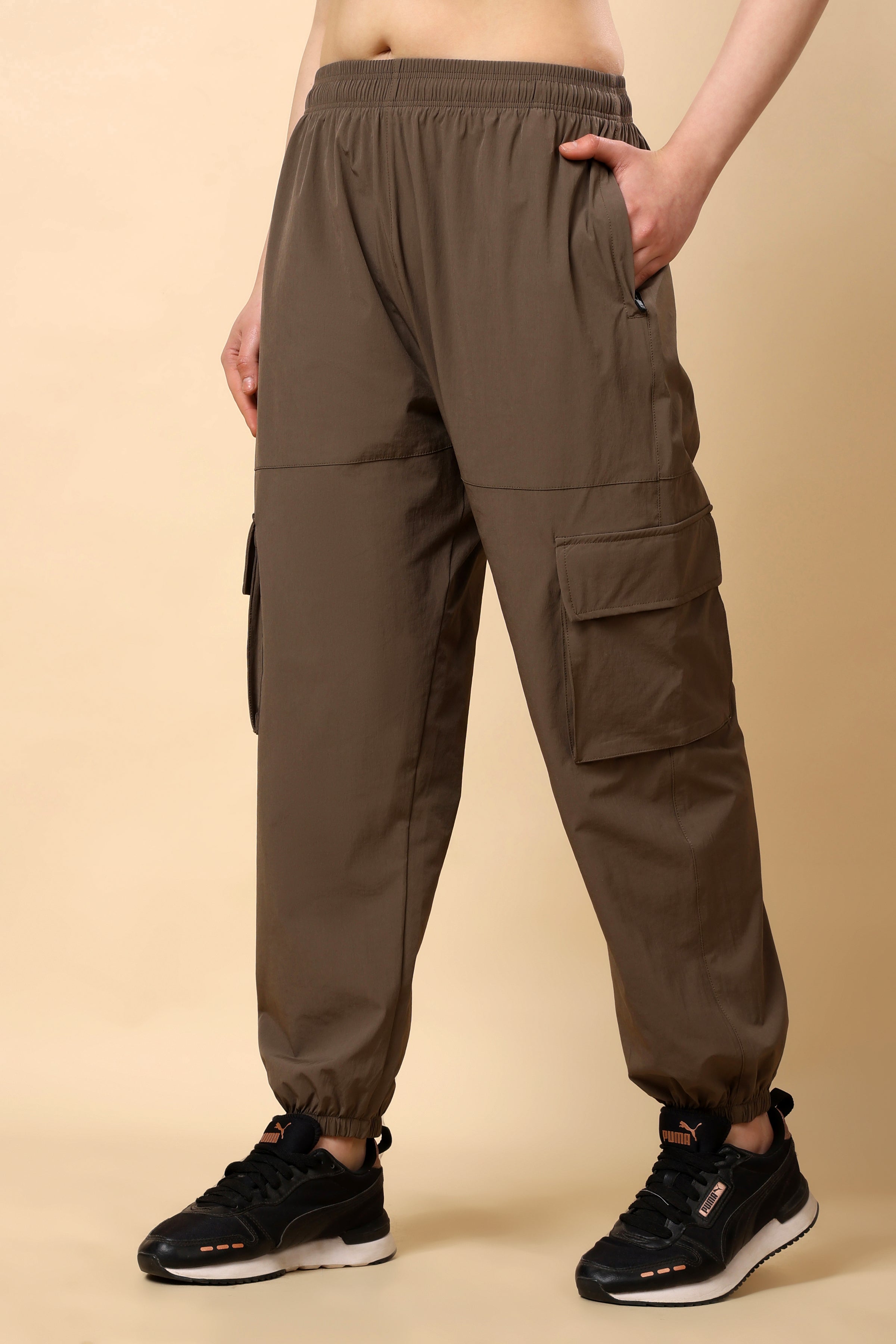 Khakee Brown Mid Rise Joggers