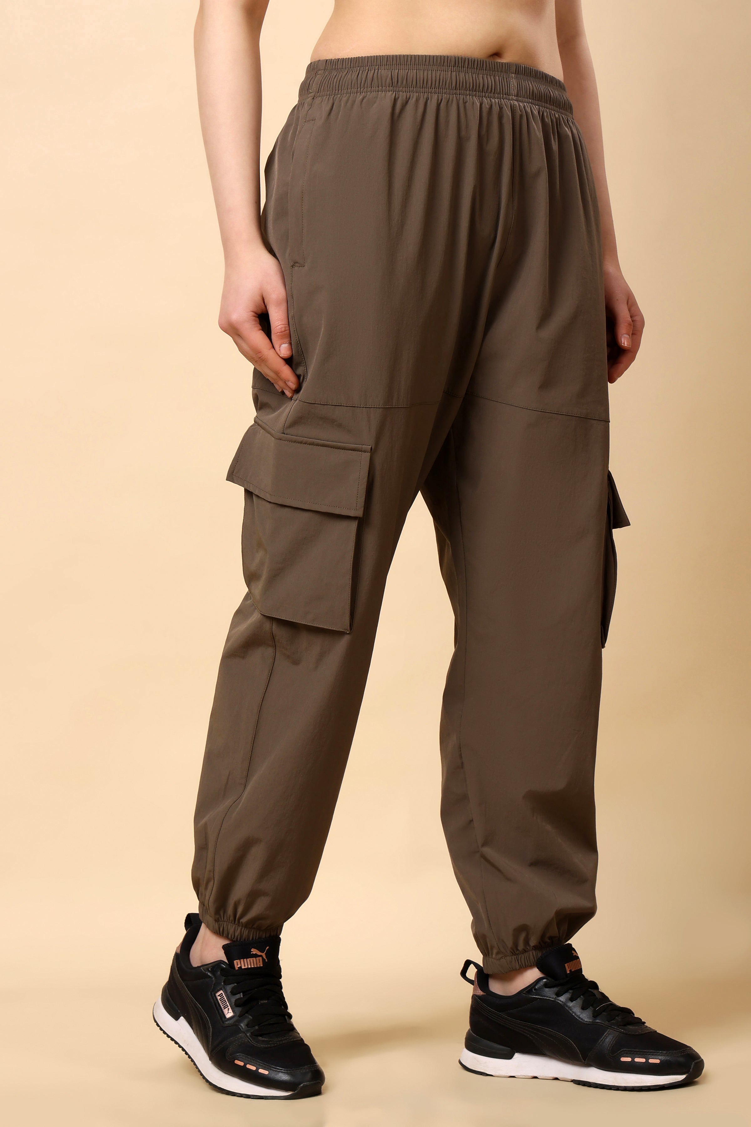 Khakee Brown Mid Rise Joggers