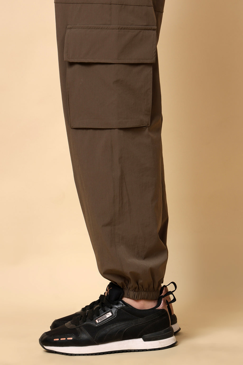 Khakee Brown Mid Rise Joggers