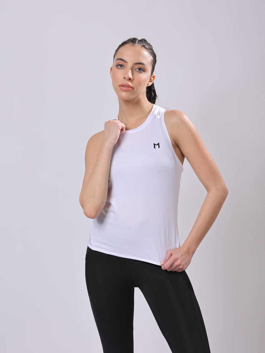MagPro’s White Modern Tank Top – Gym Ready, Stay Cool, Flexible Fit