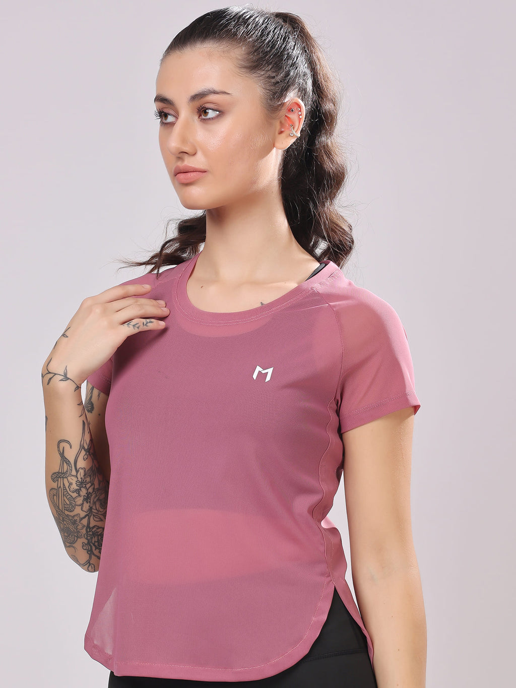 Wine Full Mesh Tee – Trendy Look, Full Breathability, Stay Cool
