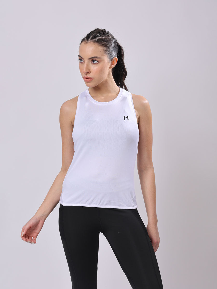 MagPro’s White Modern Tank Top – Gym Ready, Stay Cool, Flexible Fit