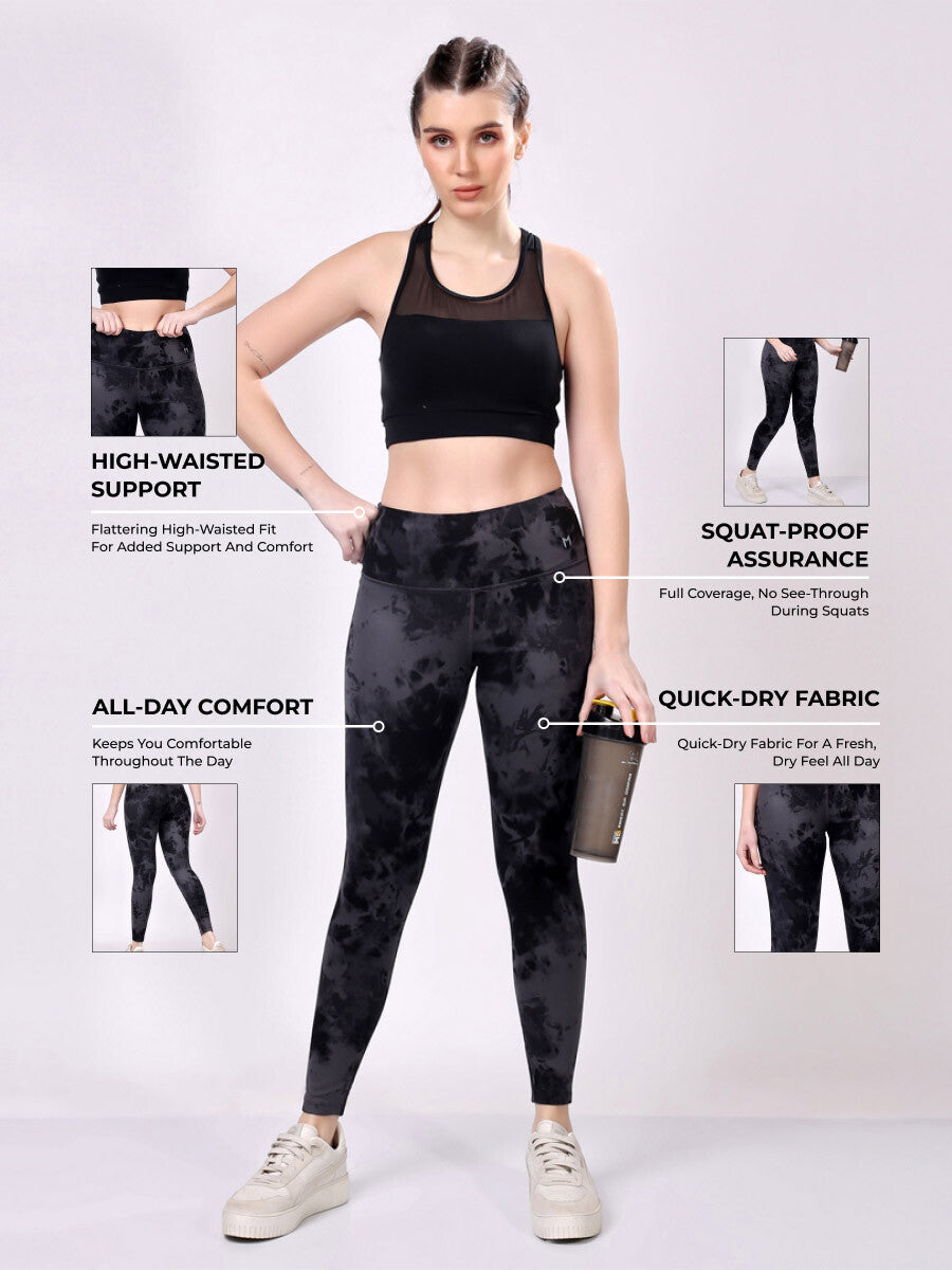 Black Printed Leggings – Trendy Look, Ultra Comfort, High Waist
