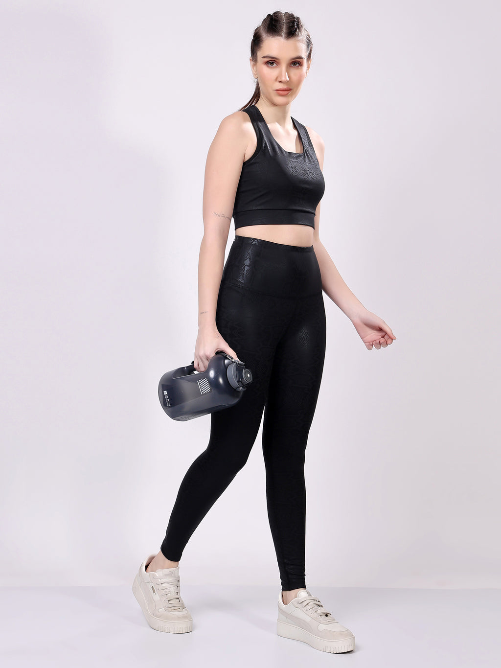 Black Snake Skin Sports Bra