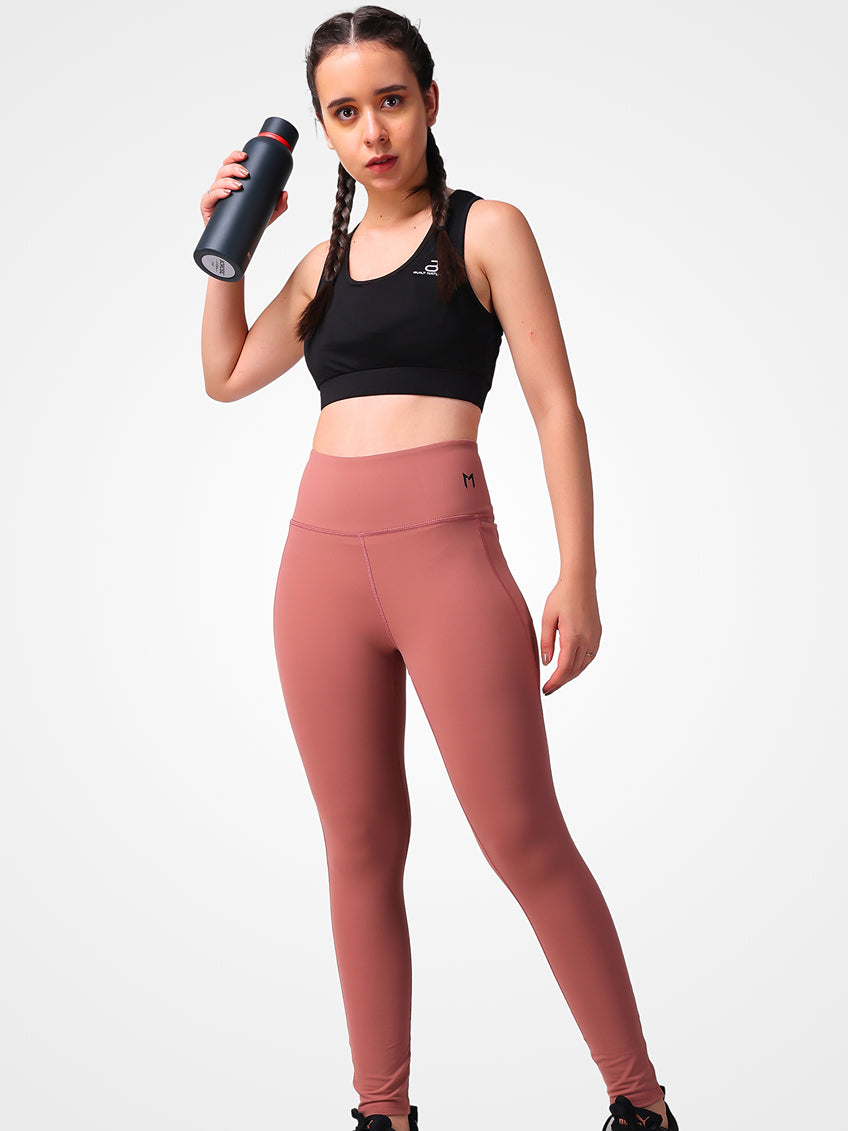 Nude Pink Performance Leggings – Ultra Soft, High Waist, Breathable Fabric