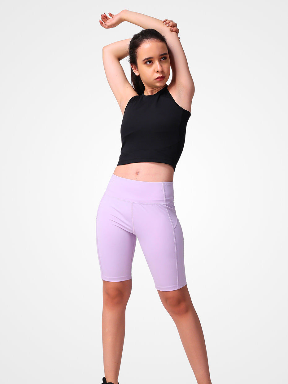 Lavender Cycling Shorts – Ultra Soft, Breathable Fabric, All-Day Comfort