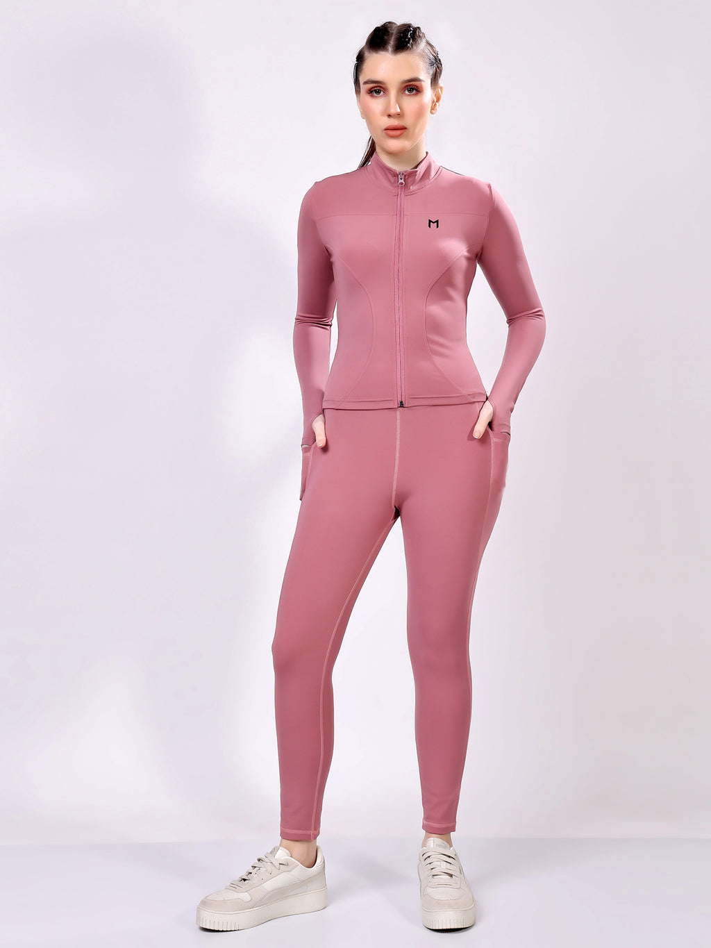 Power Pair Wine Co-Ord Set – Stretchable, Supportive Fit, All-Day Comfort