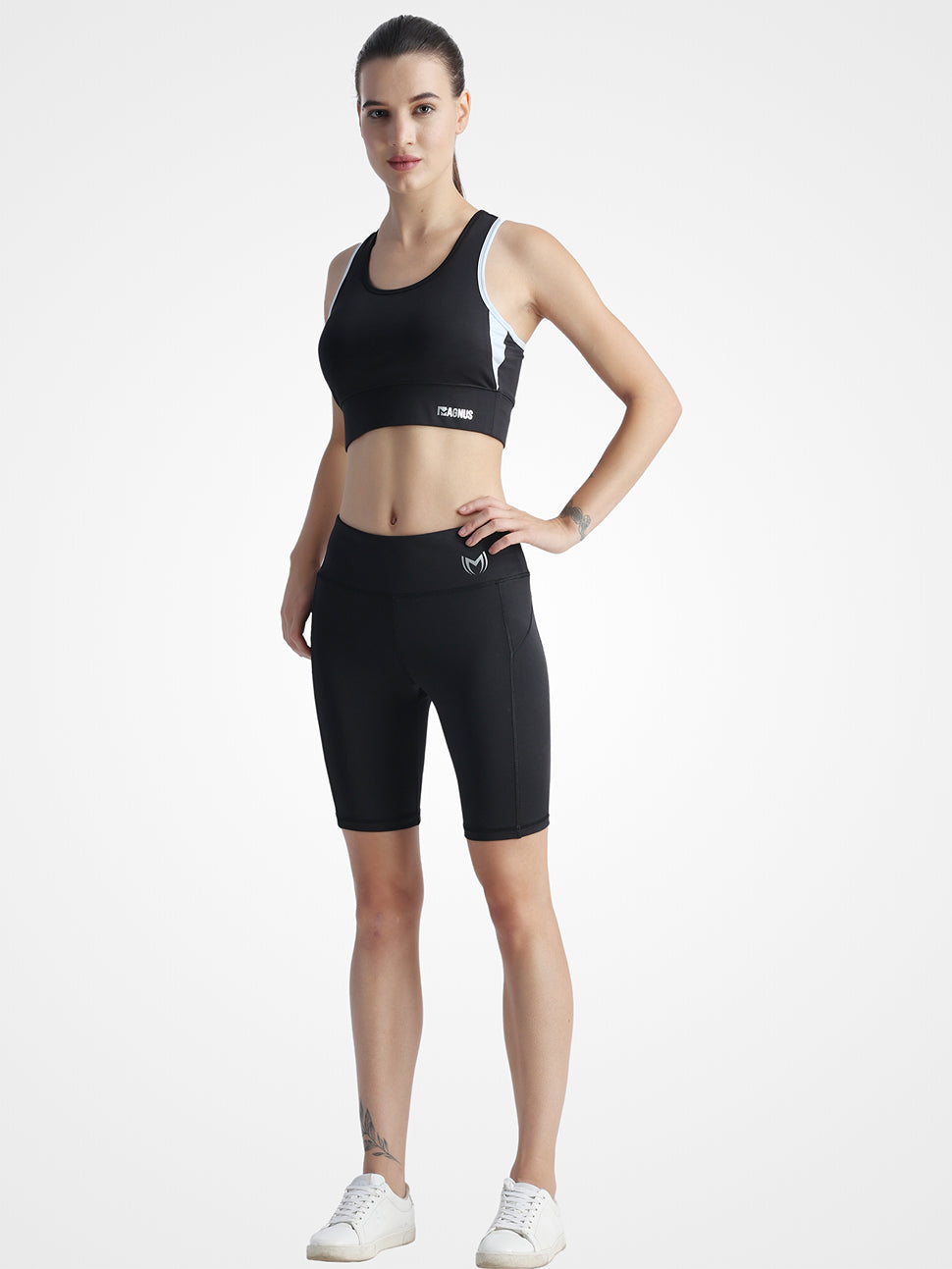 Black Short Co-Ord Set – Flexible, High-Waisted Fit, Sleek Modern Look