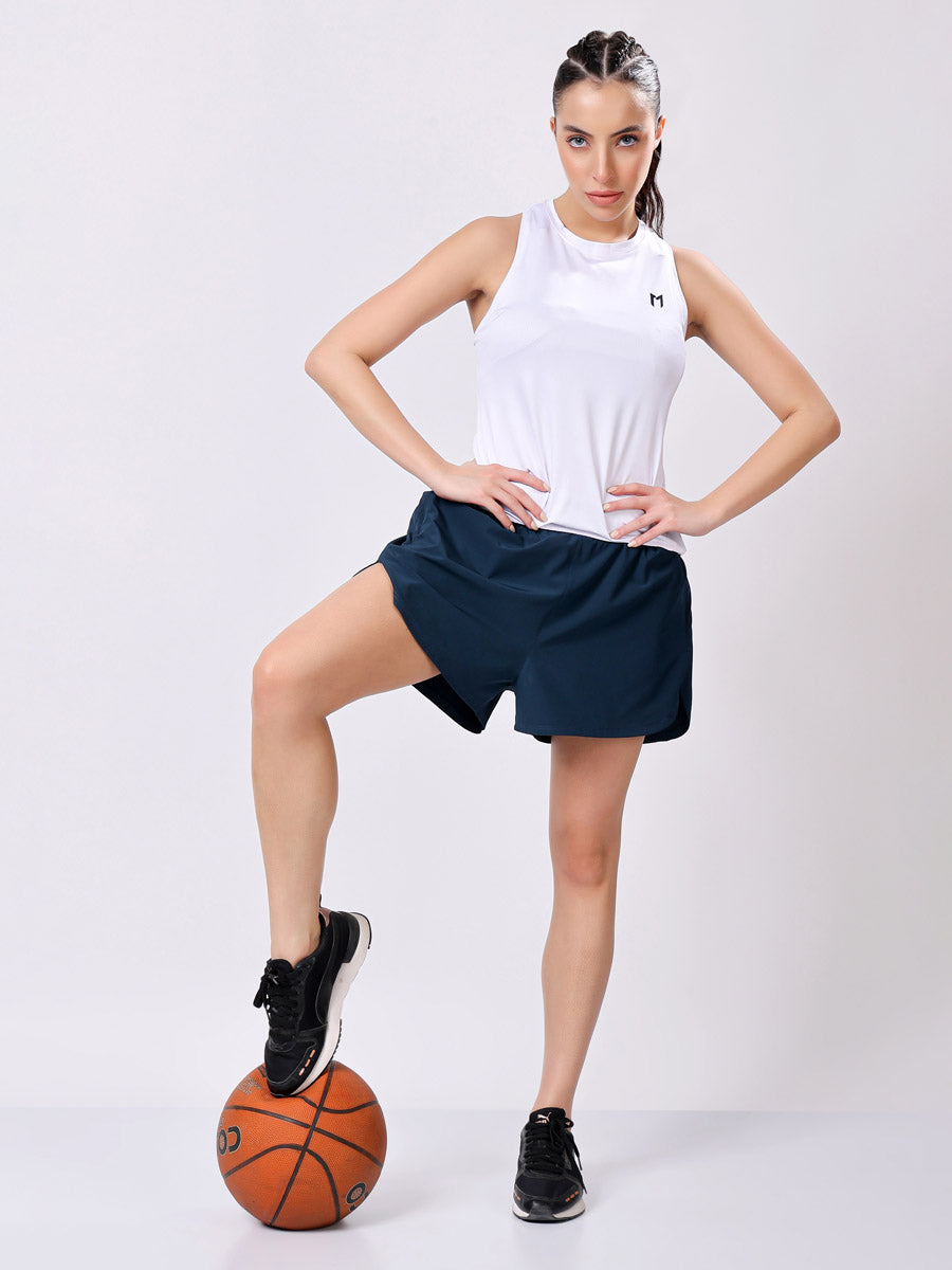 Air Force Blue Dual Shorts – Durable Fabric, Snug Fit, Bold Look