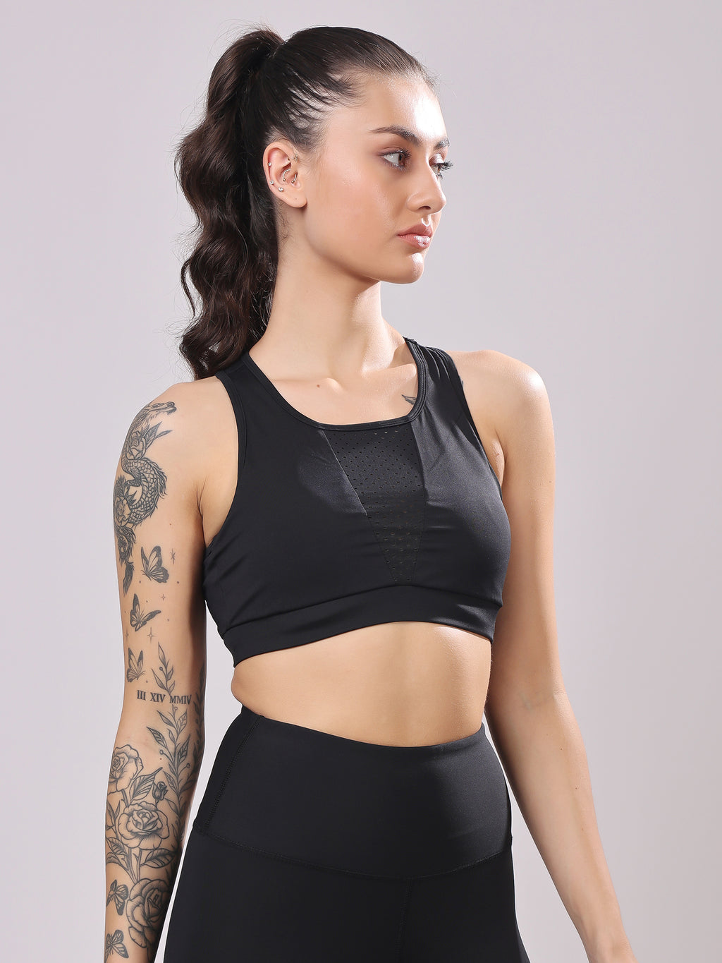 Premium Laser Black Co-Ord Set – Flexible, High-Waisted Fit, Comfortable