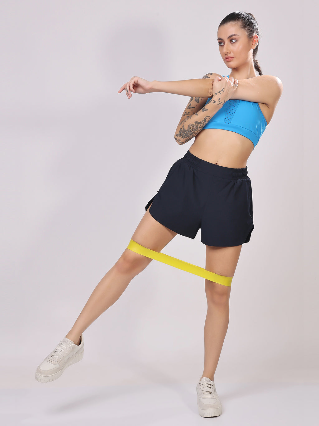 Navy Blue Dual Shorts – Soft Feel, Flex Fit, All Day Comfort