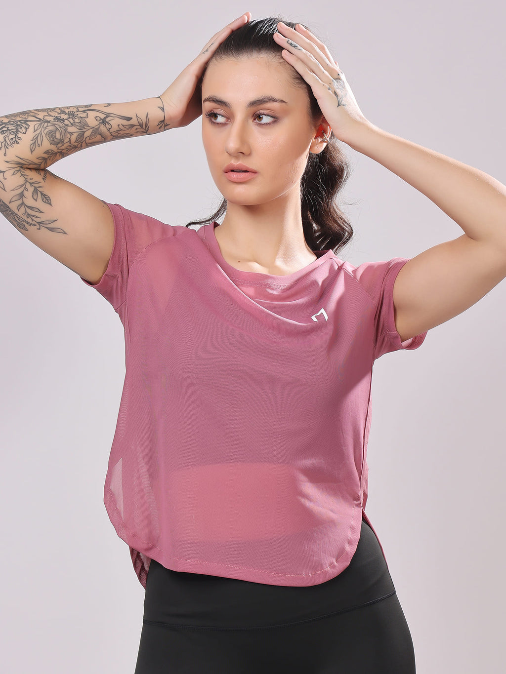 Wine Full Mesh Tee – Trendy Look, Full Breathability, Stay Cool