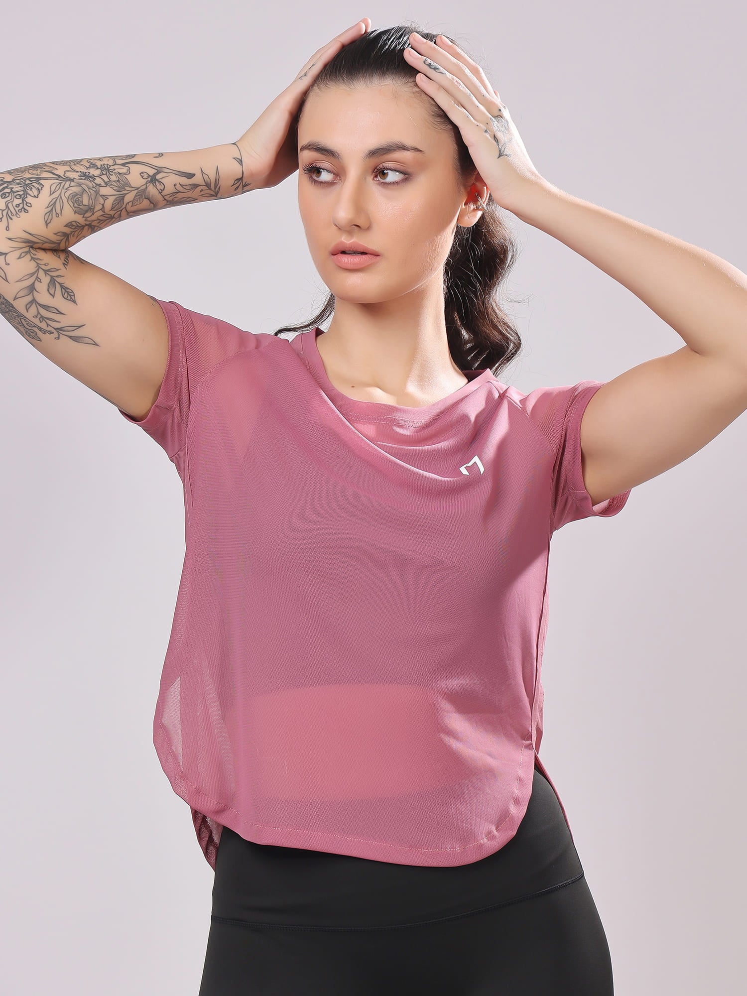 Wine Full Mesh Tee – Trendy Look, Full Breathability, Stay Cool