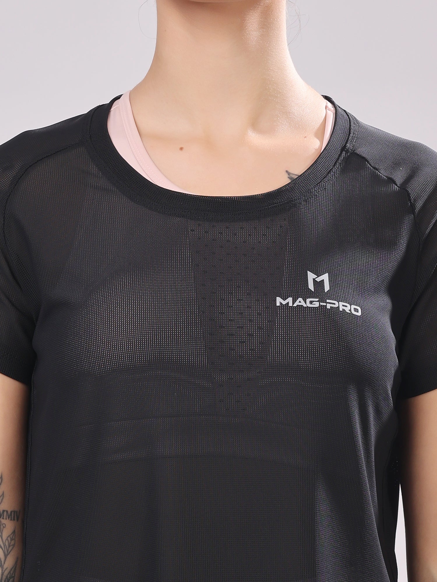 Black Full Mesh Tee – Sleek Design, Full Breathability, Ultimate Comfort