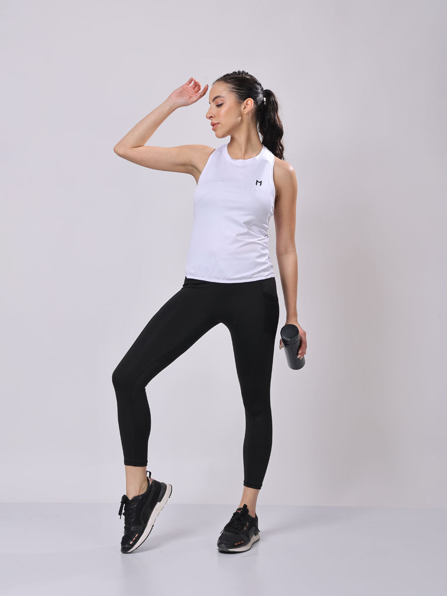 MagPro’s White Modern Tank Top – Gym Ready, Stay Cool, Flexible Fit