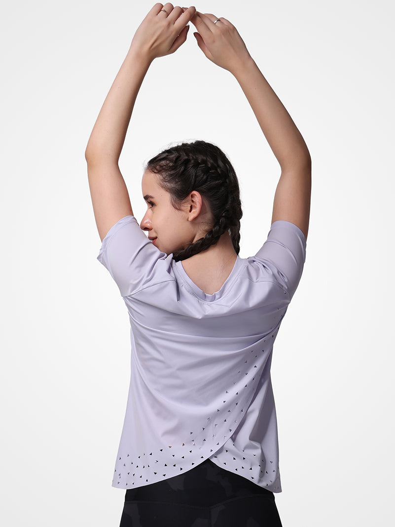 Feather Feel Lavender Laser Tee