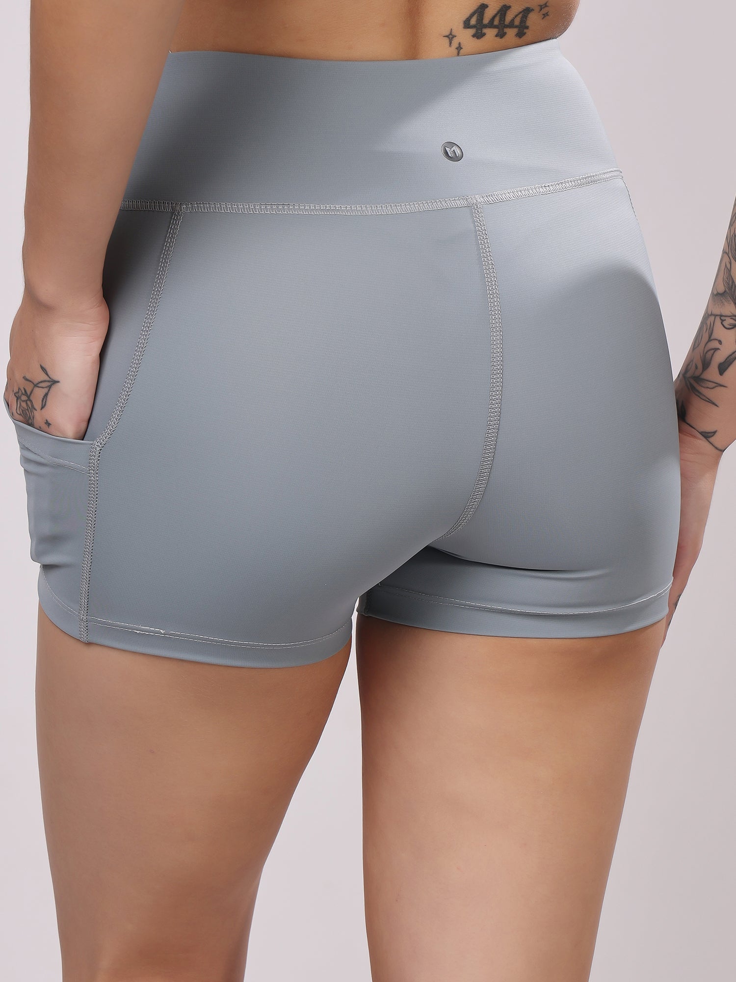 Light Grey Booty Shorts – Minimalist Style, Soft Fabric, All-Day Comfort