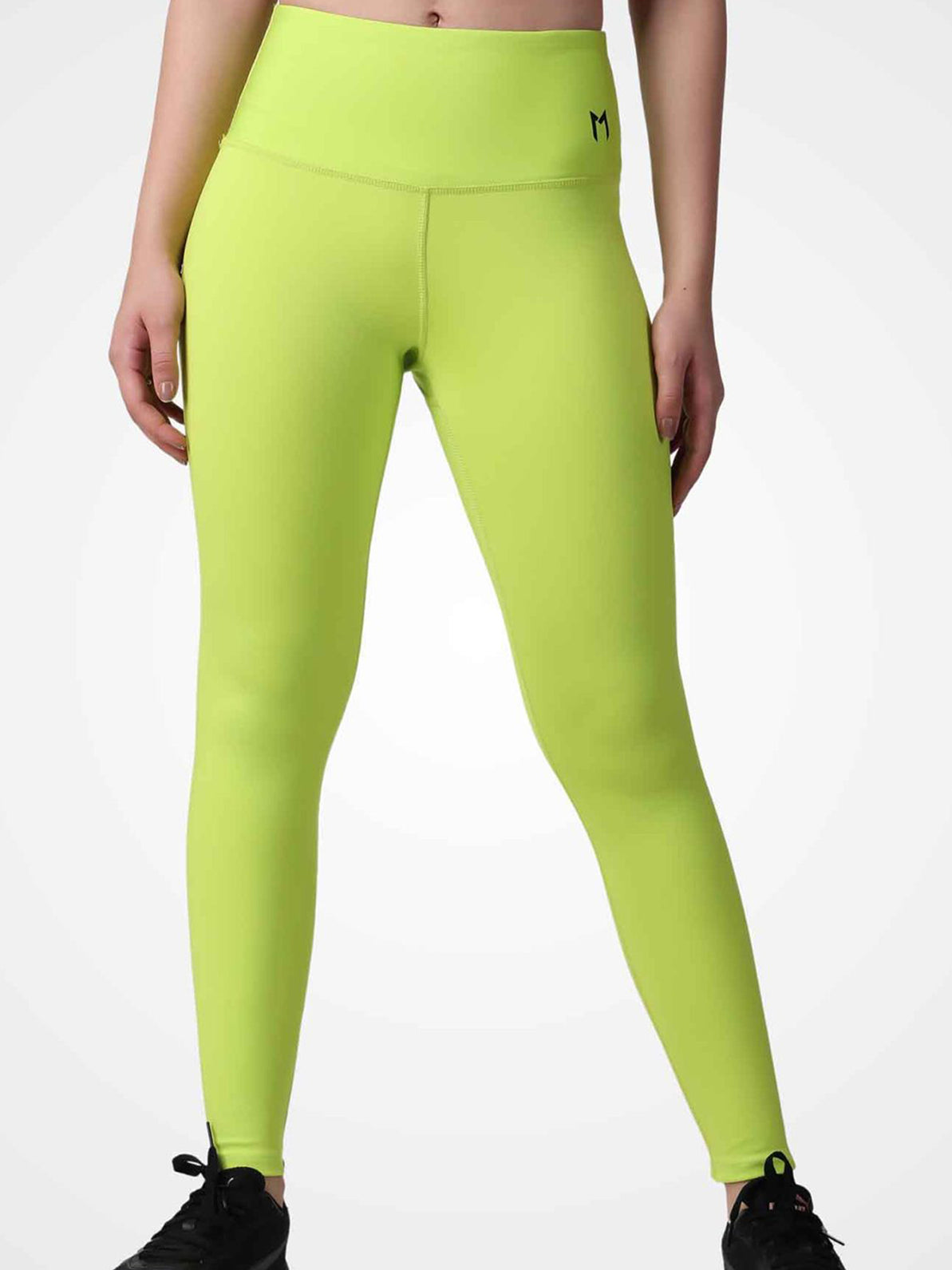Neon Green Plain Leggings – Super Soft, Sweat Wicking, All-Day Glow