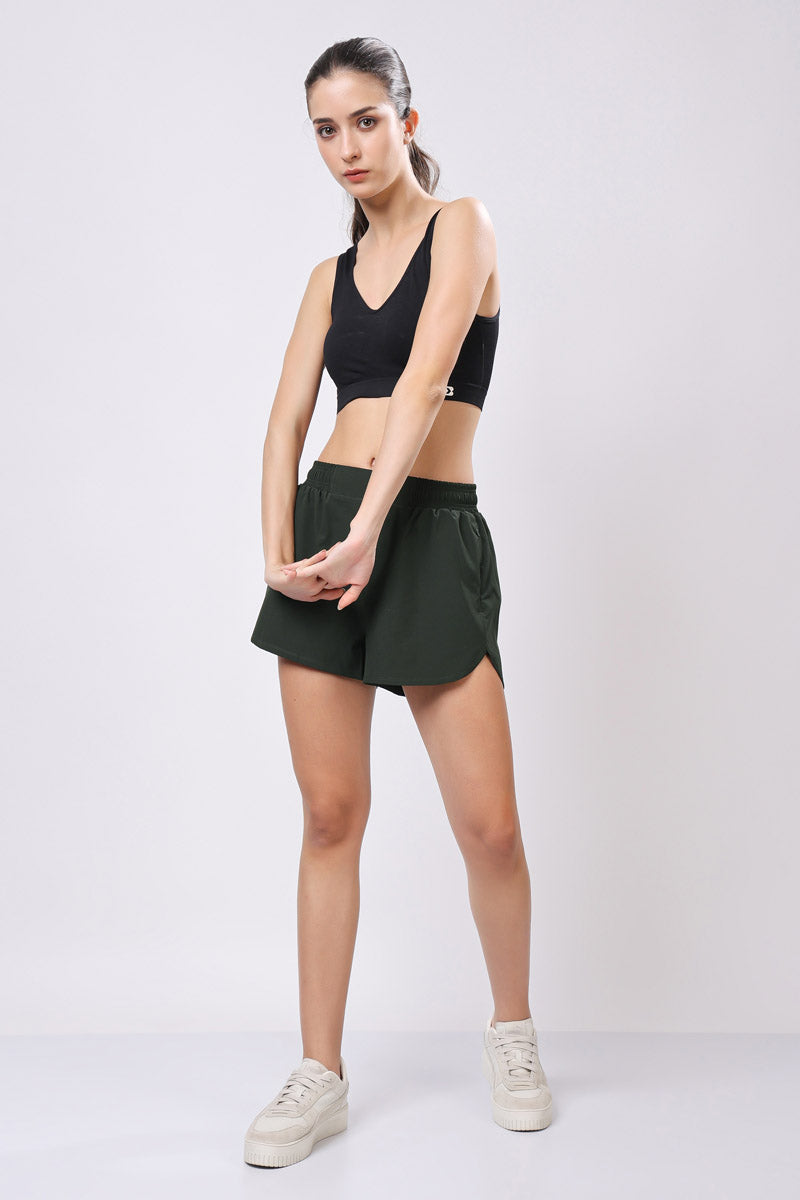 Olive Green Dual Shorts – Stylish Fit, Ultra Soft, Everyday Wear