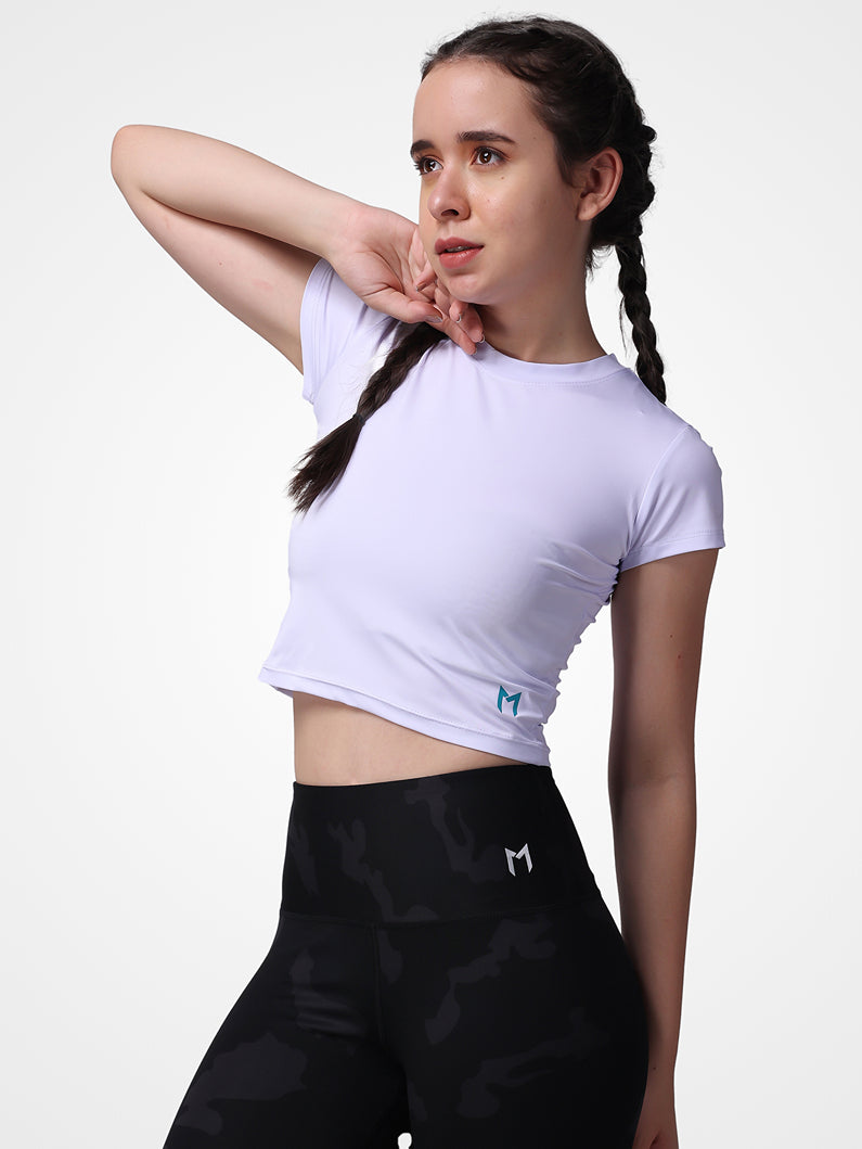 Stretch & Crop Lavender Top