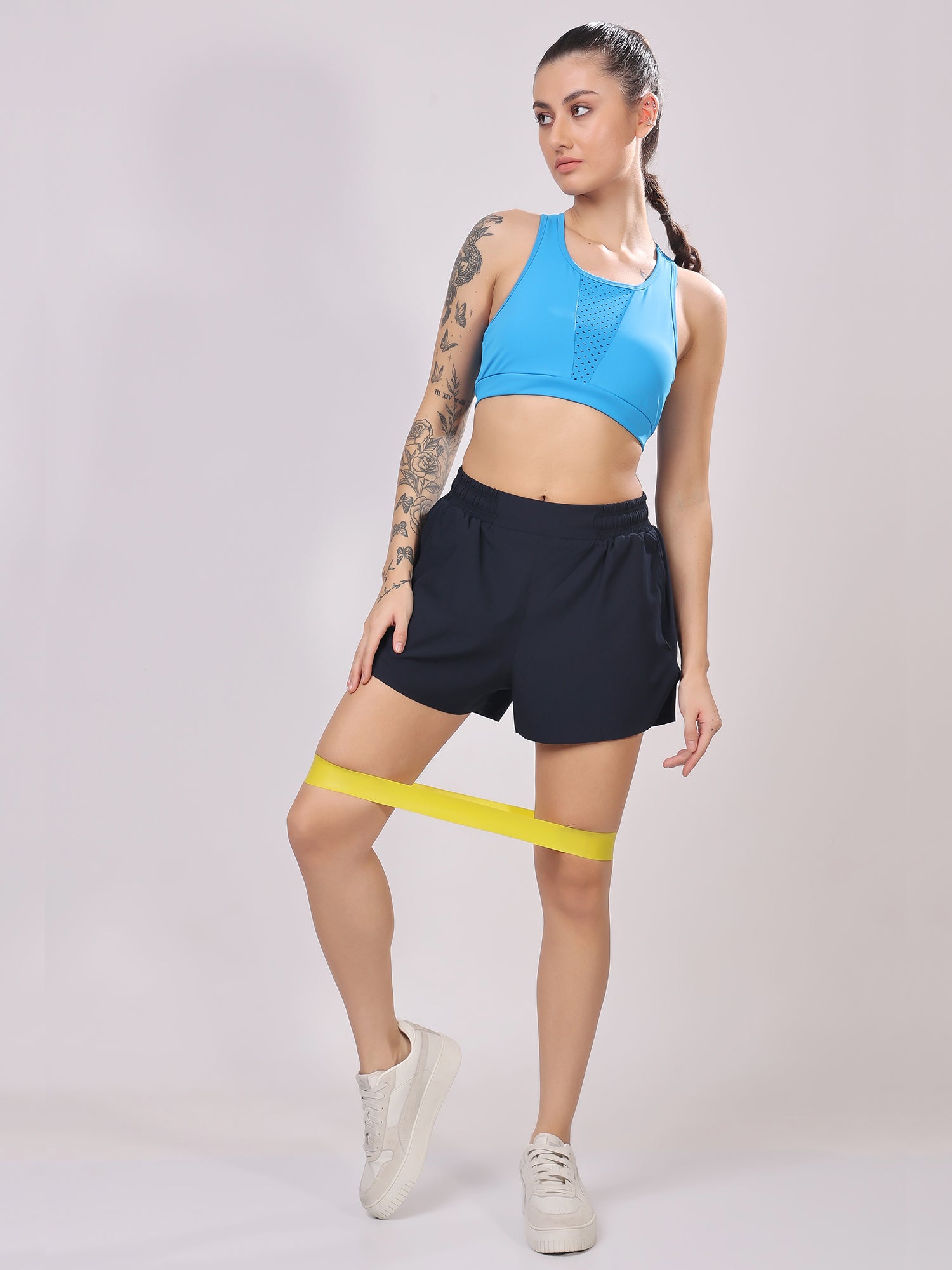 Navy Blue Dual Shorts – Soft Feel, Flex Fit, All Day Comfort