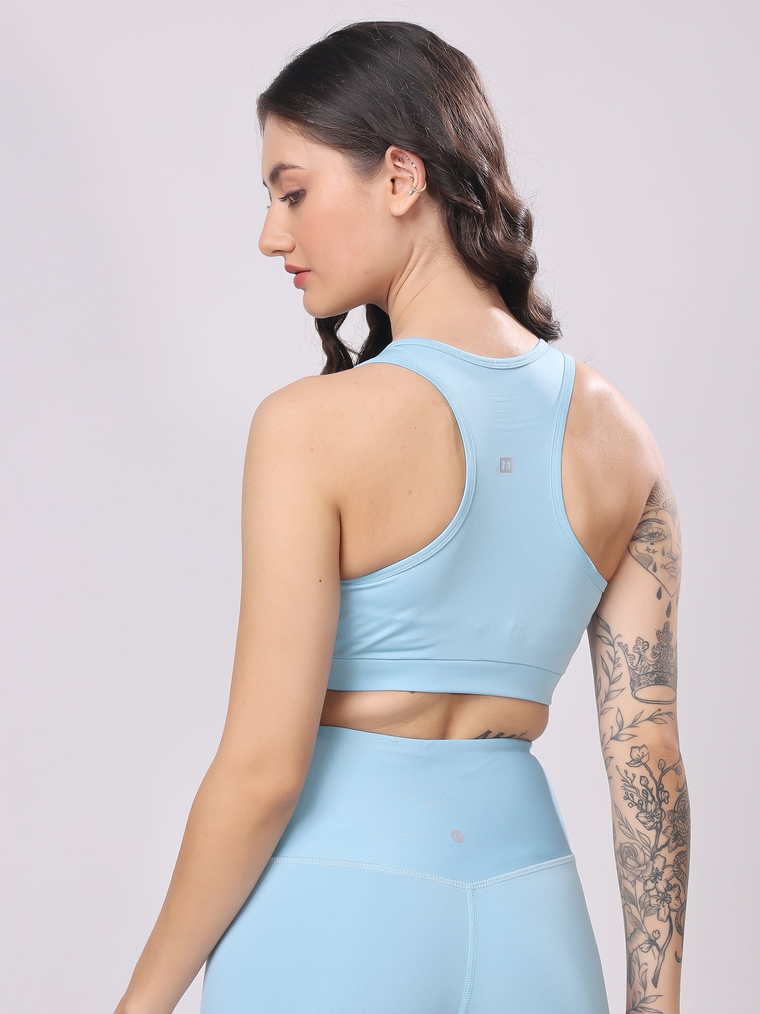 Premium Laser Sky Blue Co-Ord Set – Flexible Stretch, High-Waisted Fit, Ultimate Comfort