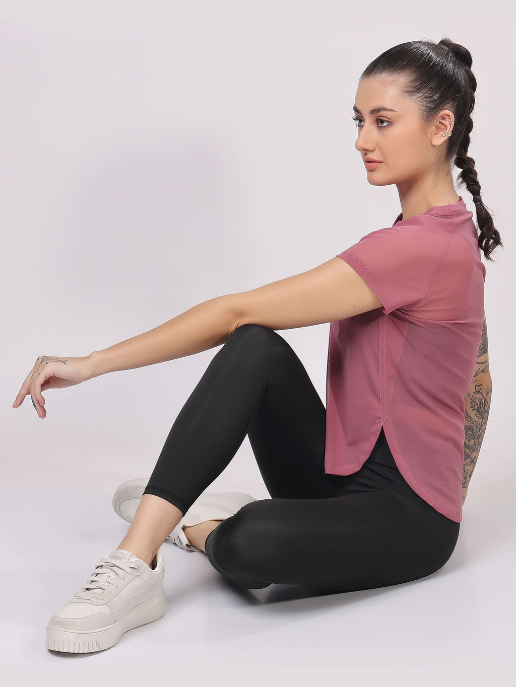 Wine Full Mesh Tee – Trendy Look, Full Breathability, Stay Cool